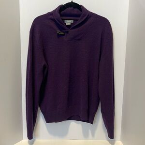 Neiman Marcus 100% Cashmere Purple Sweater Women’s Medium Cozy Elbow Patches